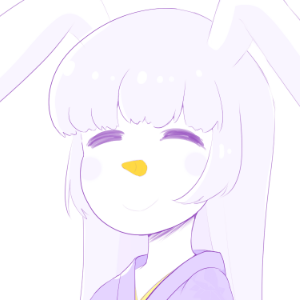 A character I made up one day in a Discord call with a friend. We were talking about snow bunnies, then snowmen, then Tsukimi bunnies...and I drew a snow bunny with a carrot for a nose.